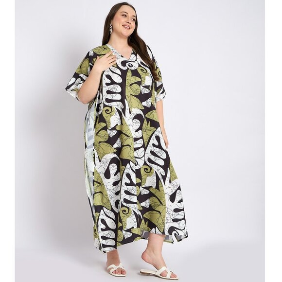 Gypsie Blu Women Plus Size Polyester Caftan Dress Long Maxi Kimono Dresses Gowns - Picture 3 of 7